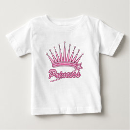 Rosa prinsesskrona t shirt