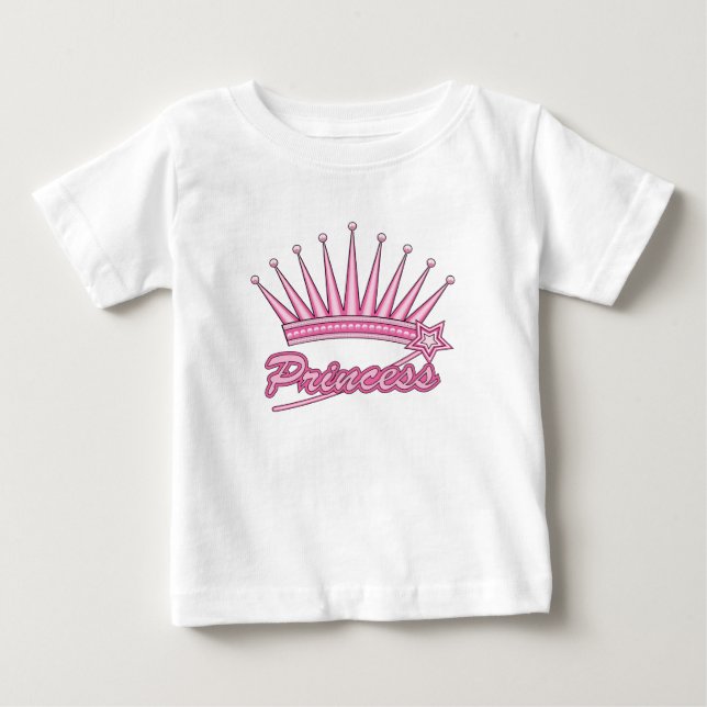 Rosa prinsesskrona t shirt (Framsida)