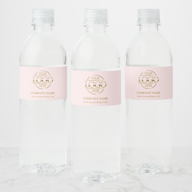 Rosa Professionell Branded Company Business Logoty Vattenflaska Etikett (Flaskor)