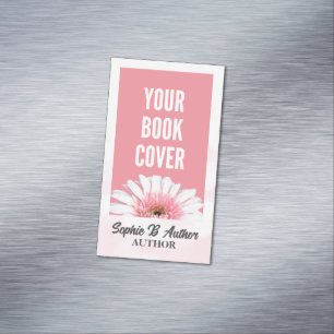Rosa Promotional Authal Bok Cover Placeholder Magnetiska Visitkort