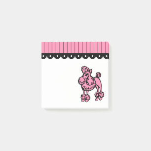 Rosa Pudel efter IT-anteckning Post-it Block