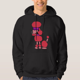 Rosa Pudel Hund av den berömda Funkyn Coola Hoodie