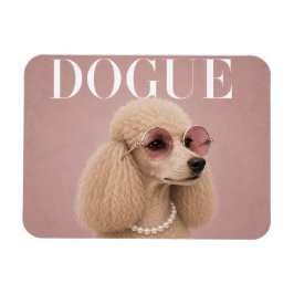 Rosa Pudel Hund Covergirl Magnet
