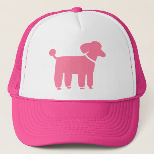 Rosa pudel hund grafik keps
