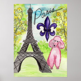 Rosa Pudel i Paris poster
