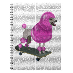 Rosa Pudel och Skateboard Anteckningsbok