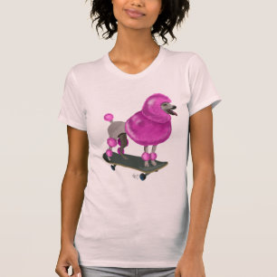 Rosa Pudel och Skateboard Tröja