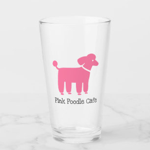 Rosa Pudel Personlig Hund älskare Drinking Glaskopp