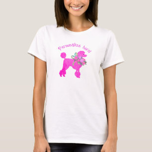 Rosa Pudel Personlig Kvinnor i T-Shirt