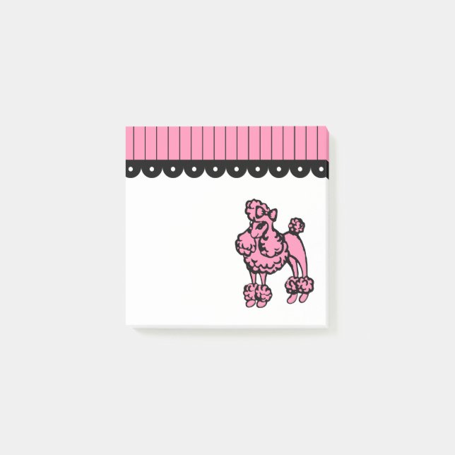 Rosa Pudel Post It-lappar Post-it Block (Framsida)
