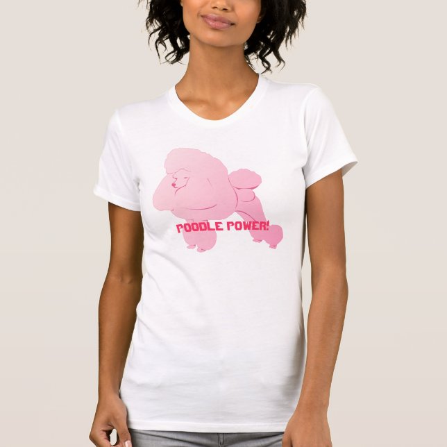 Rosa Pudel Shirt T (Framsida)