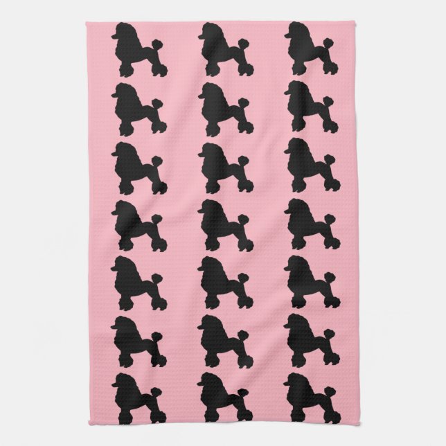 Rosa Pudel Skirt Inspired Kitchen Towels Kökshandduk (Vertikal)