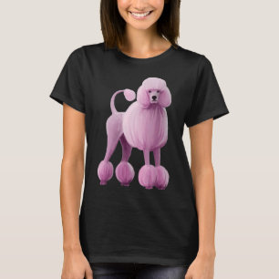Rosa Pudel Standard Show Hund T Shirt