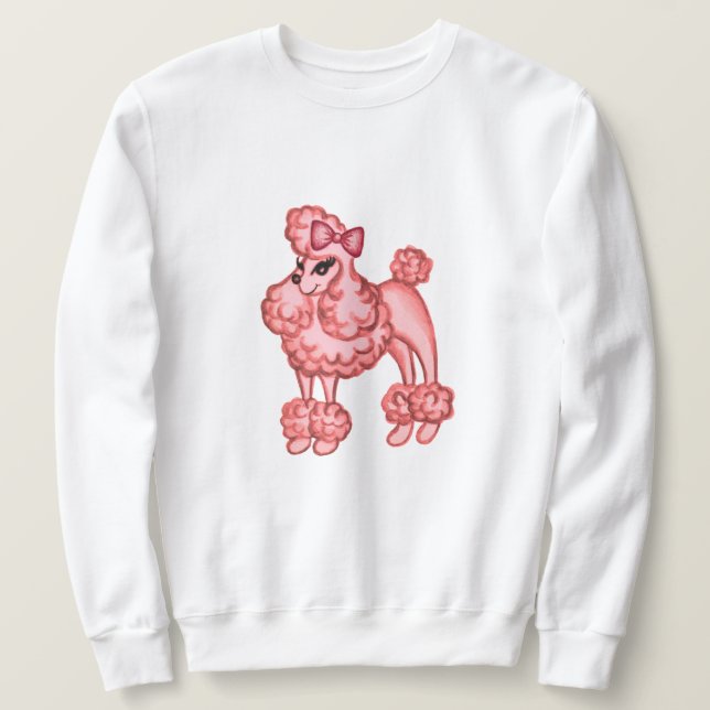Rosa Pudel Sweatshirt (Design framsida)