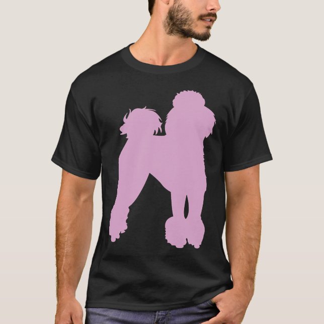 Rosa Pudel T Shirt (Framsida)