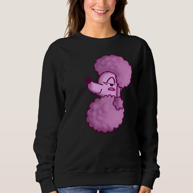 Rosa Pudel T- T Shirt (Framsida)