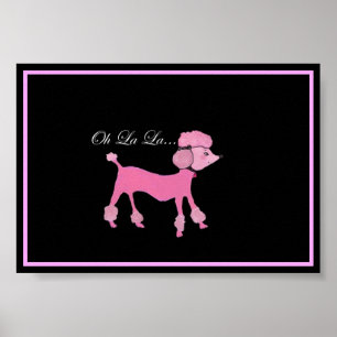 Rosa pudelaffisch poster