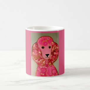 Rosa pudelhundmugg kaffemugg