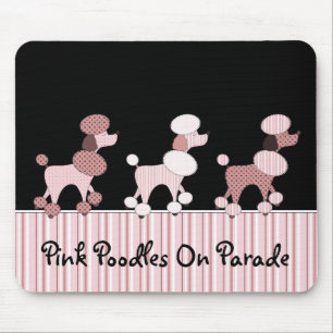 Rosa pudlar på paraden Mousepad Musmatta