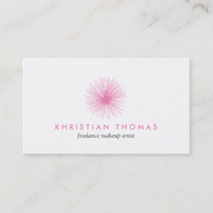 Rosa Puff Logotyp for Freelance Makeup Artist Visitkort