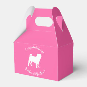 Rosa Pug Hund Temaparty Firande Presentaskar