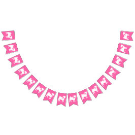 Rosa Pug Hund Temaparty Firande Vimplar