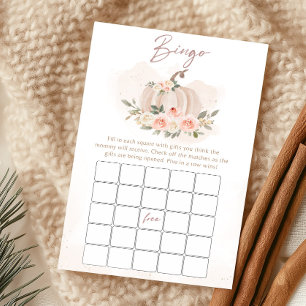 Rosa Pumpa Baby Shower Bingo Spel