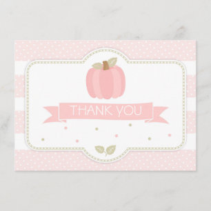 Rosa pumpa baby shower tackkort tack kort