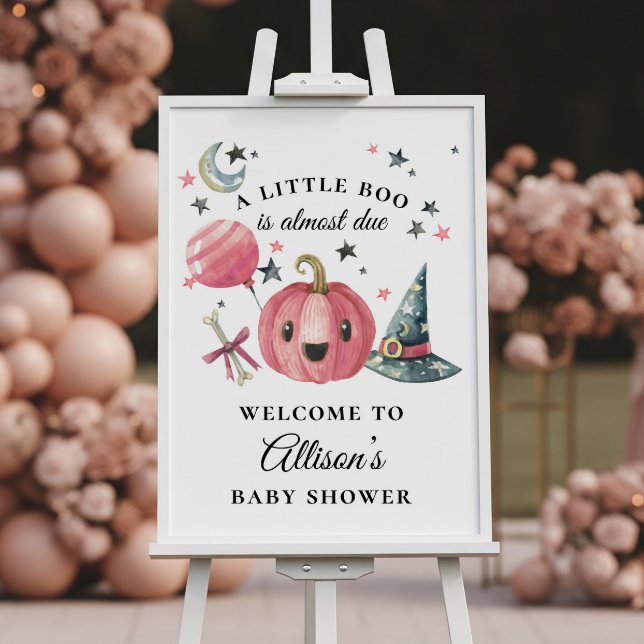Rosa pumpa baby shower välkomstskylt poster (Skapare uppladdad)