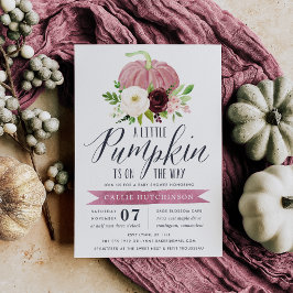 Rosa pumpa-babyshower inbjudningar