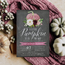 Rosa Pumpa Kritskrifts Baby Shower Inbjudningar