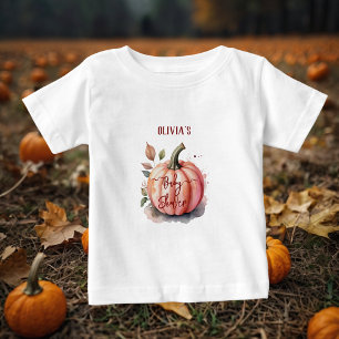 Rosa Pumpa Vattenfärg Boho Babyflicka Shower T Shirt