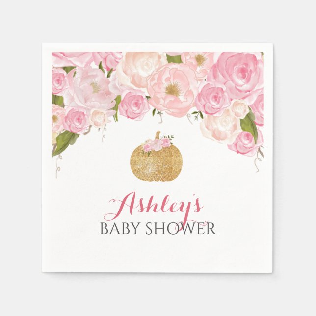 Rosa pumpdockor pappersservett (Framsidan)