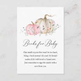 Rosa Pumpkin Baby Shower Bok för Baby-hölje C Tilläggskort