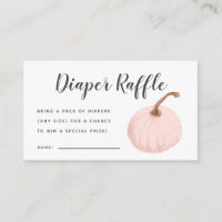 Rosa Pumpkin Baby Shower Diaper Raffle Biljett