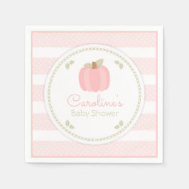 Rosa Pumpkin Baby Shower Napkin Pappersservett