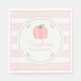Rosa Pumpkin Baby Shower Napkin Pappersservett