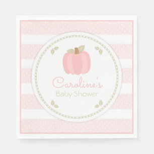 Rosa Pumpkin Baby Shower Napkin Pappersservett