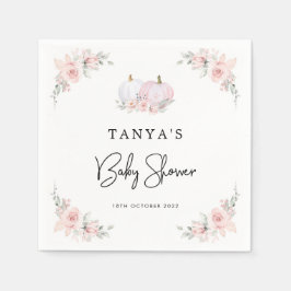 Rosa Pumpkin Baby Shower Napkin Pappersservett