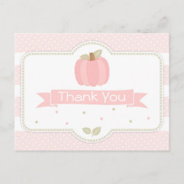 Rosa Pumpkin Baby Shower Tack Postcard Vykort