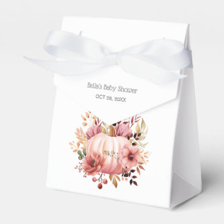 Rosa Pumpkin Blommigt Baby Shower Presentaskar