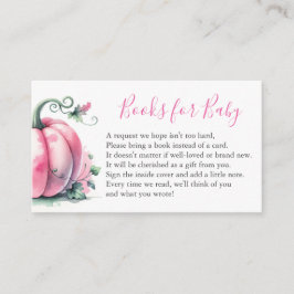 Rosa Pumpkin Bok för Baby inbjudningskabinett Tilläggskort