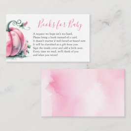Rosa Pumpkin Bok för Baby inbjudningskabinett Tilläggskort
