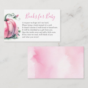 Rosa Pumpkin Bok för Baby inbjudningskabinett Tilläggskort