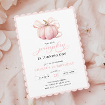Rosa Pumpkin Bow Girl First Birthday