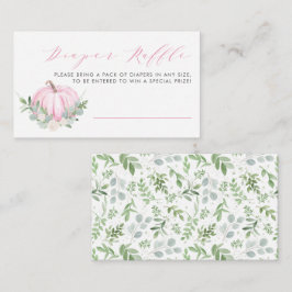Rosa Pumpkin Fall Baby Shower Diaper Raffle Card Tilläggskort