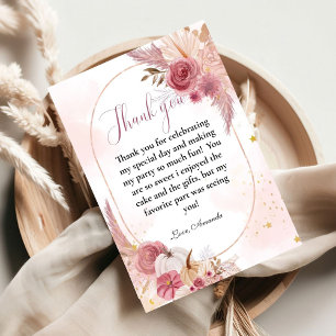 Rosa Pumpkin Fall Girl Baby Shower Tack för ditt k Inbjudningar