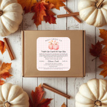 Rosa Pumpkin Gingham Bakery Cottage Food Label