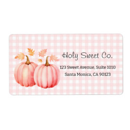 Rosa Pumpkin Gingham Bakery Shipping Fraktsedel