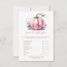 Rosa Pumpkin gissar Högernas Prisa spel Inbjudningar